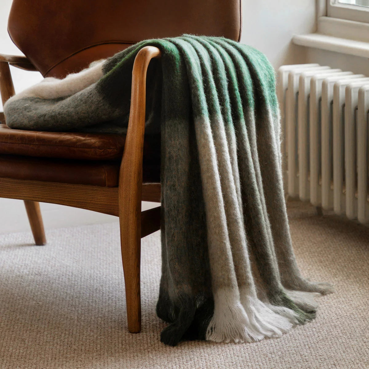 Gallery Heritage Check Faux Mohair Throw, 130 x 170 cm