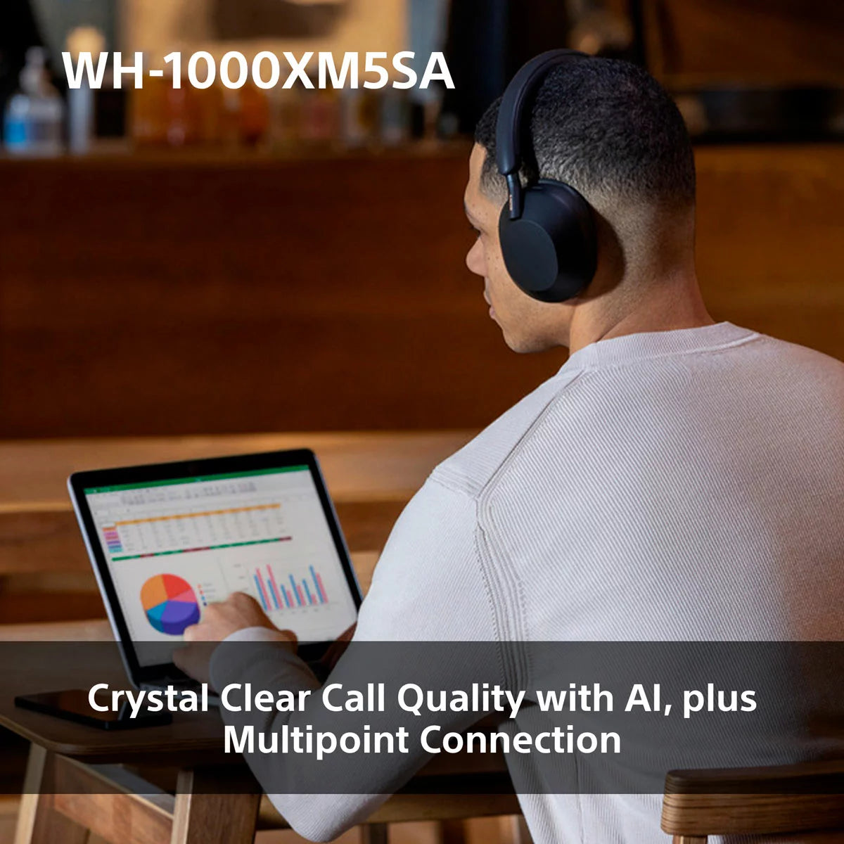 Sony WH-1000XM5SA Over-Ear Wireless Headphones in Black