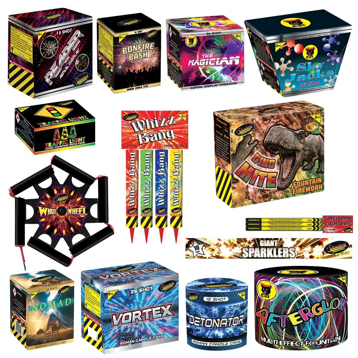 Black Cat All Night Party Fireworks Display Kit