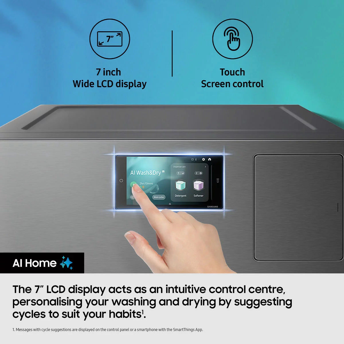 Samsung Series 9 Large Capacity WD18DB8995BZT1 18kg / 11kg Washer Dryer, A Rated