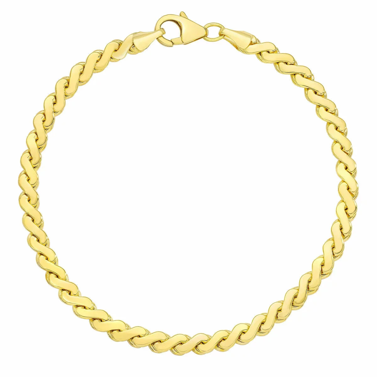 14ct Yellow Gold Serpentine Bracelet