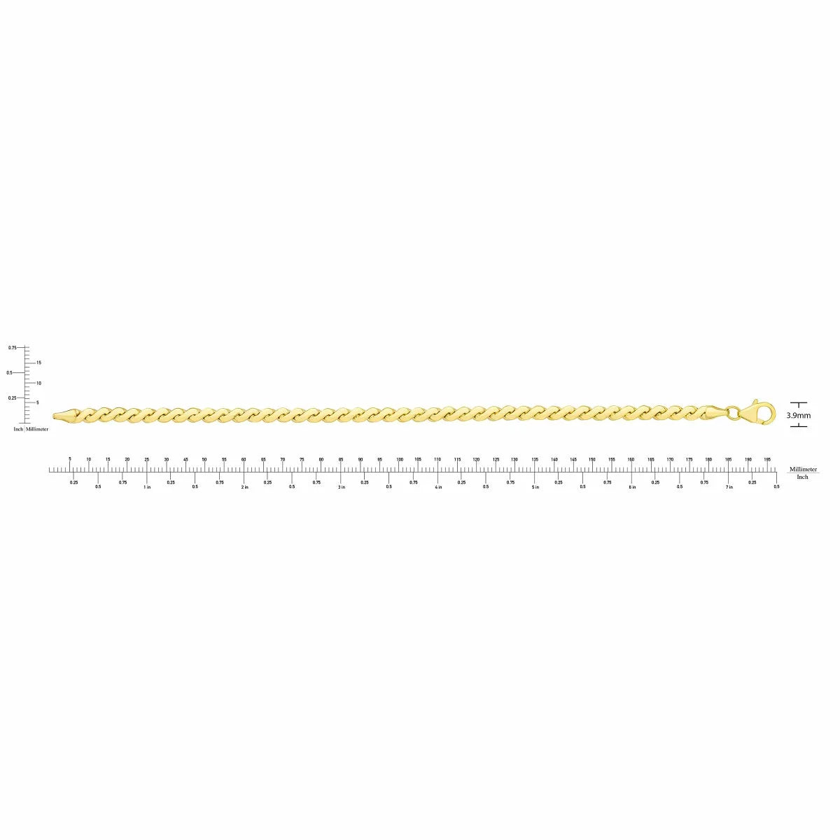14ct Yellow Gold Serpentine Bracelet