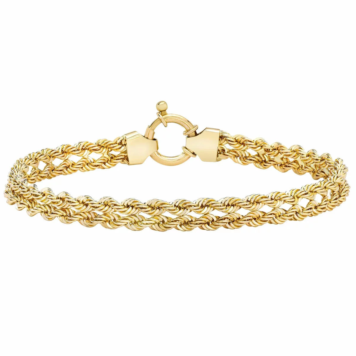 14ct Yellow Gold Double Rope Bracelet