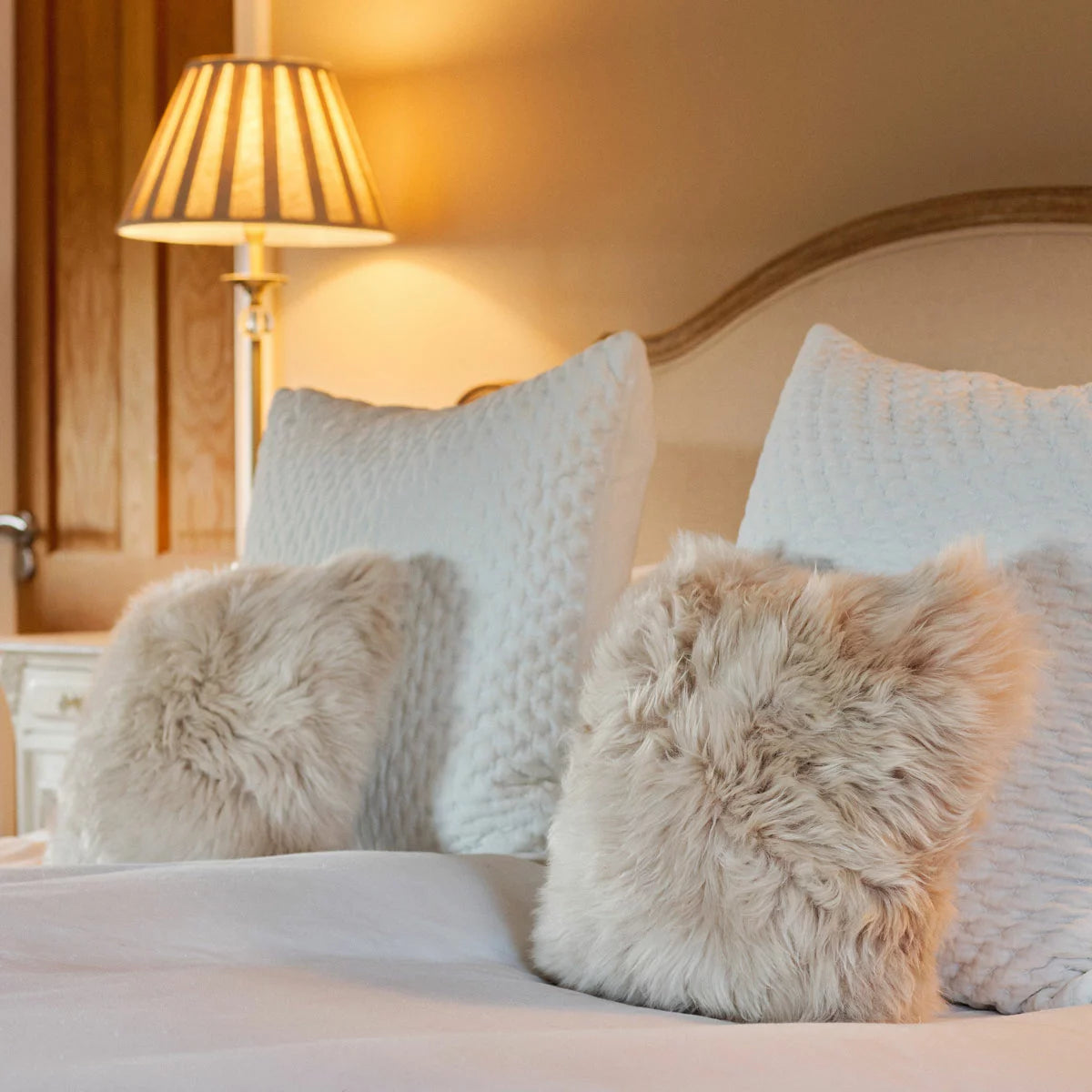 Bowron Double Sided Sheepskin Cushion, 35 x 35cm