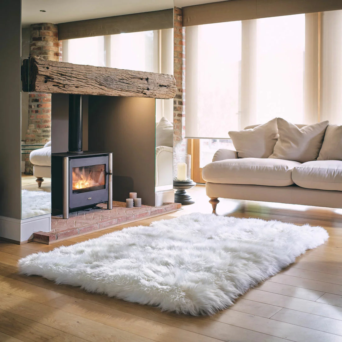 Bowron Sheepskin Area Rug, 120 x 180 cm