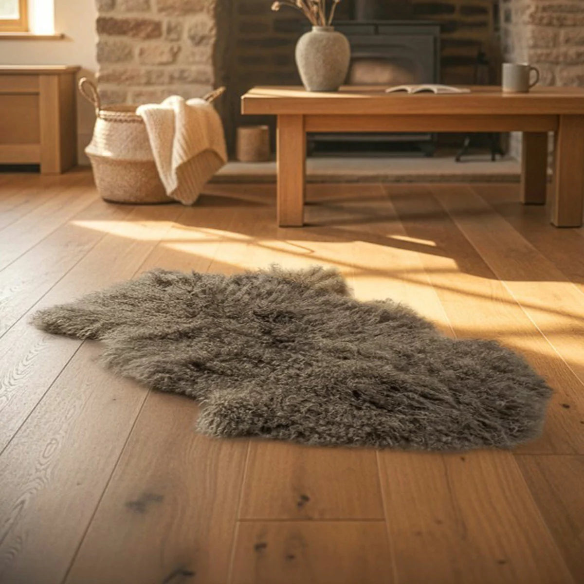 Bowron Tibetan Sheepskin Rug, 60 x 90 cm