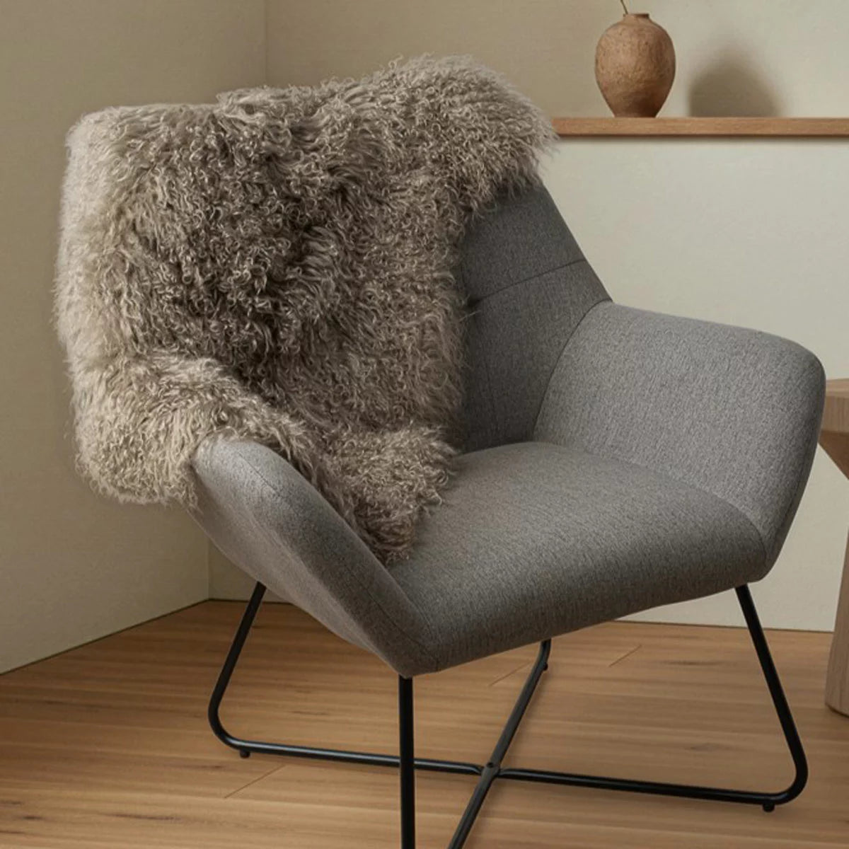 Bowron Tibetan Sheepskin Rug, 60 x 90 cm