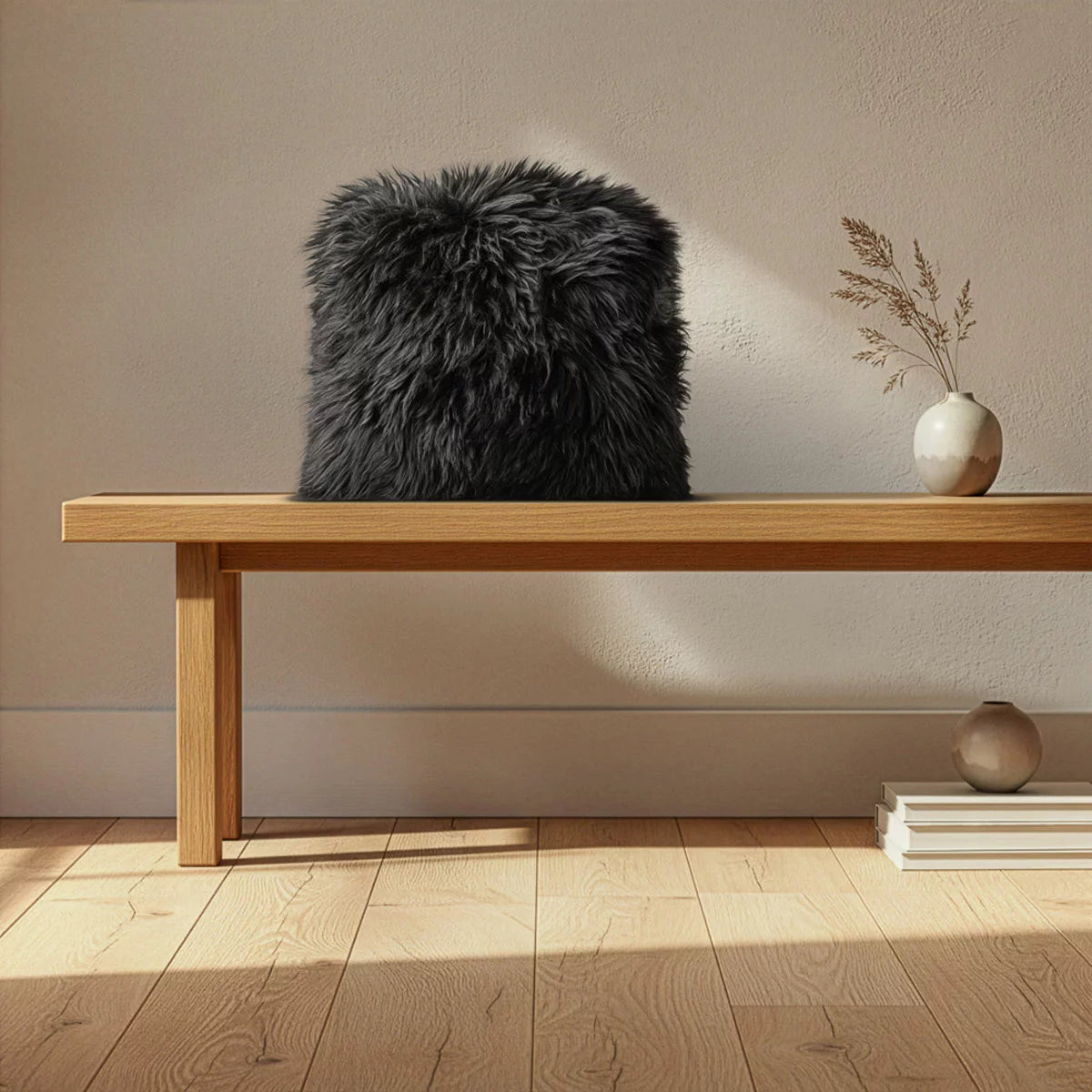 Bowron Double Sided Sheepskin Cushion, 35 x 35cm