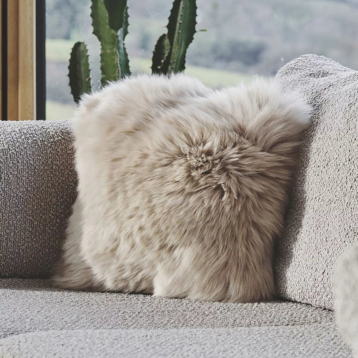 Bowron Single Sided Sheepskin Cushion, 35 x 35cm
