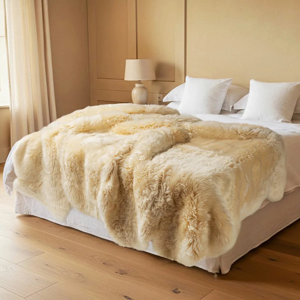 Bowron Longwool 100% Sheepskin Octo Rug, view 3