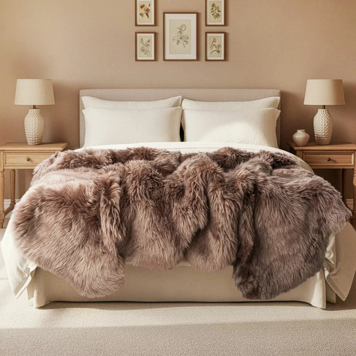 Bowron Longwool 100% Sheepskin Octo Rug, view 2