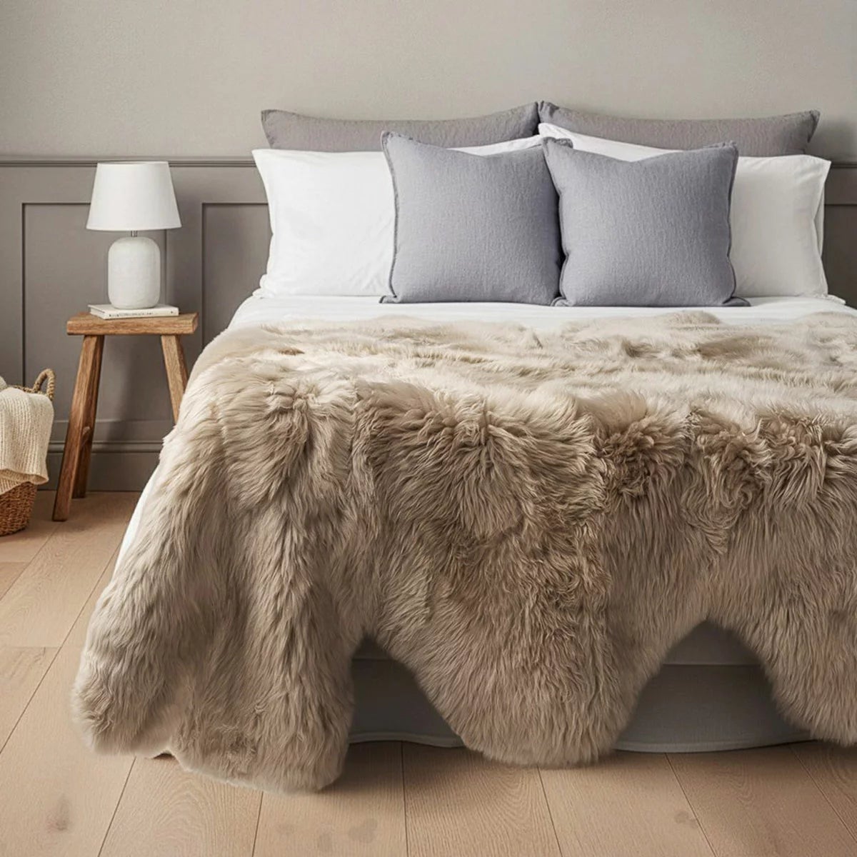 Bowron Longwool 100% Sheepskin Octo Rug