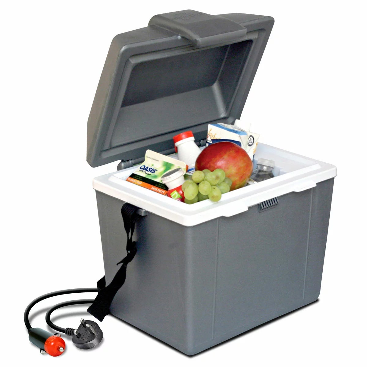 Koolatron 12V Electric Cooler 9L, Cool/Warm Box with Adjustable Strap in Grey