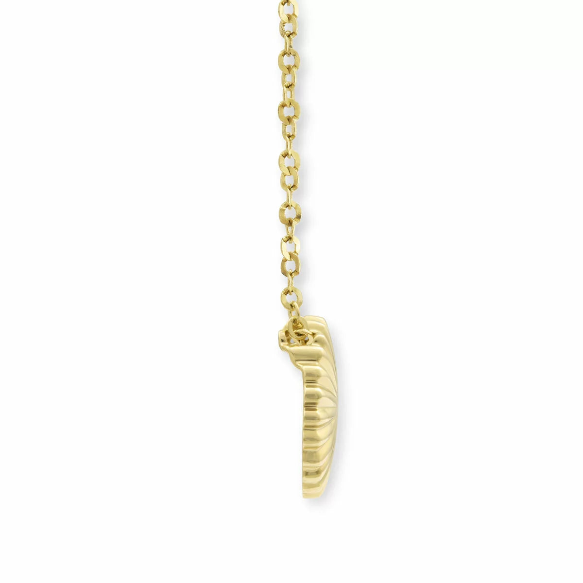 14ct Yellow Gold Textured Disc Pendant