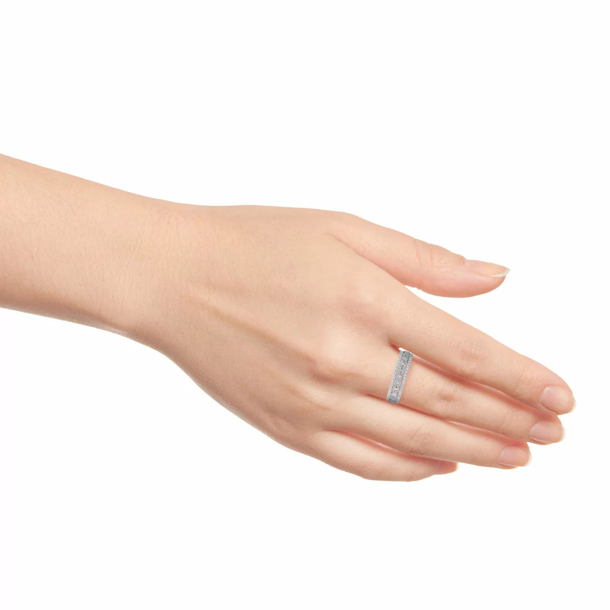 0.60ctw Round Brilliant Cut Diamond Ring, 18ct White Gold