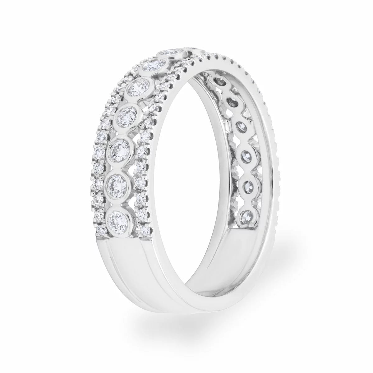0.60ctw Round Brilliant Cut Diamond Ring, 18ct White Gold