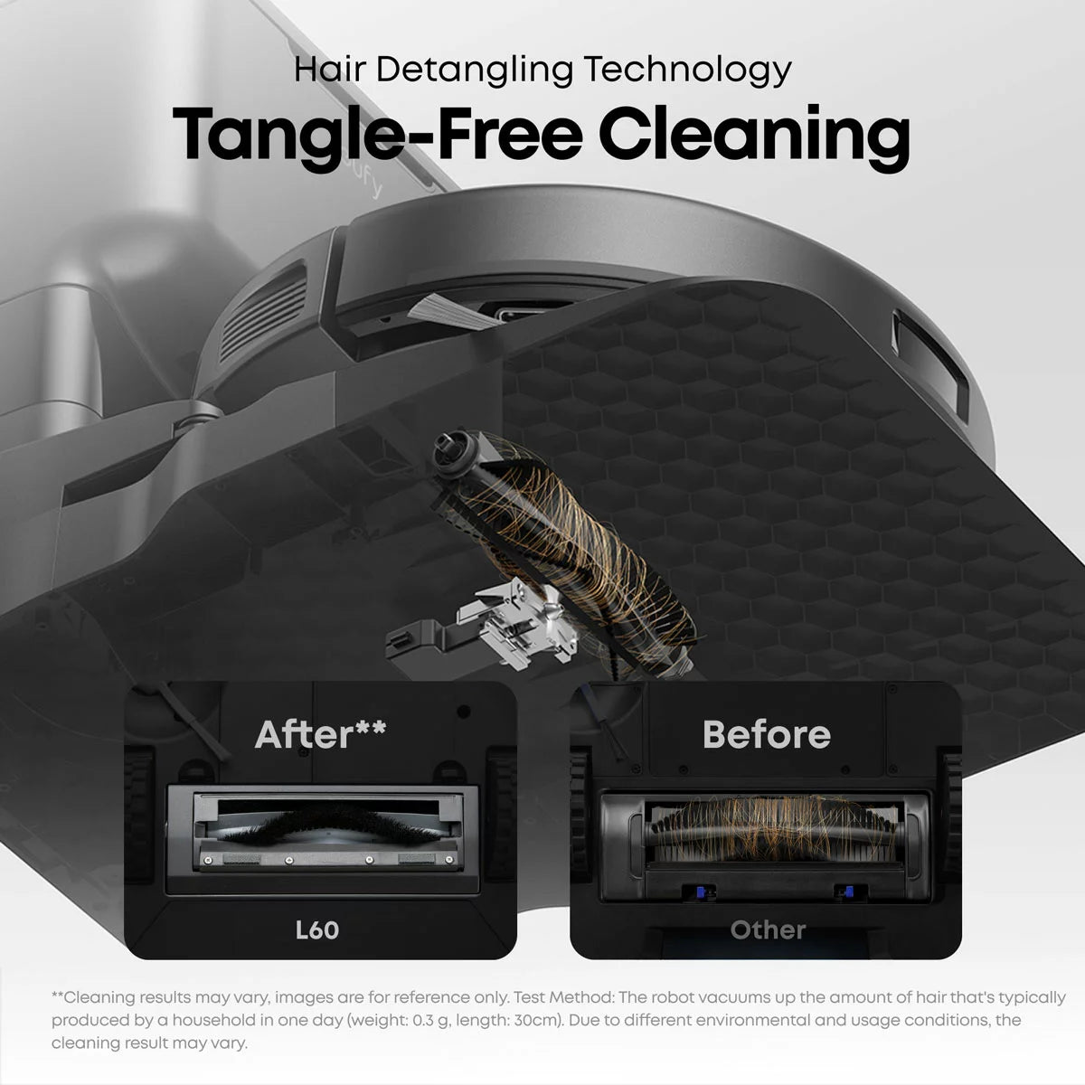 eufy L60 Hybrid Robot Vacuum with Self-Empty Station, Hair Detangling