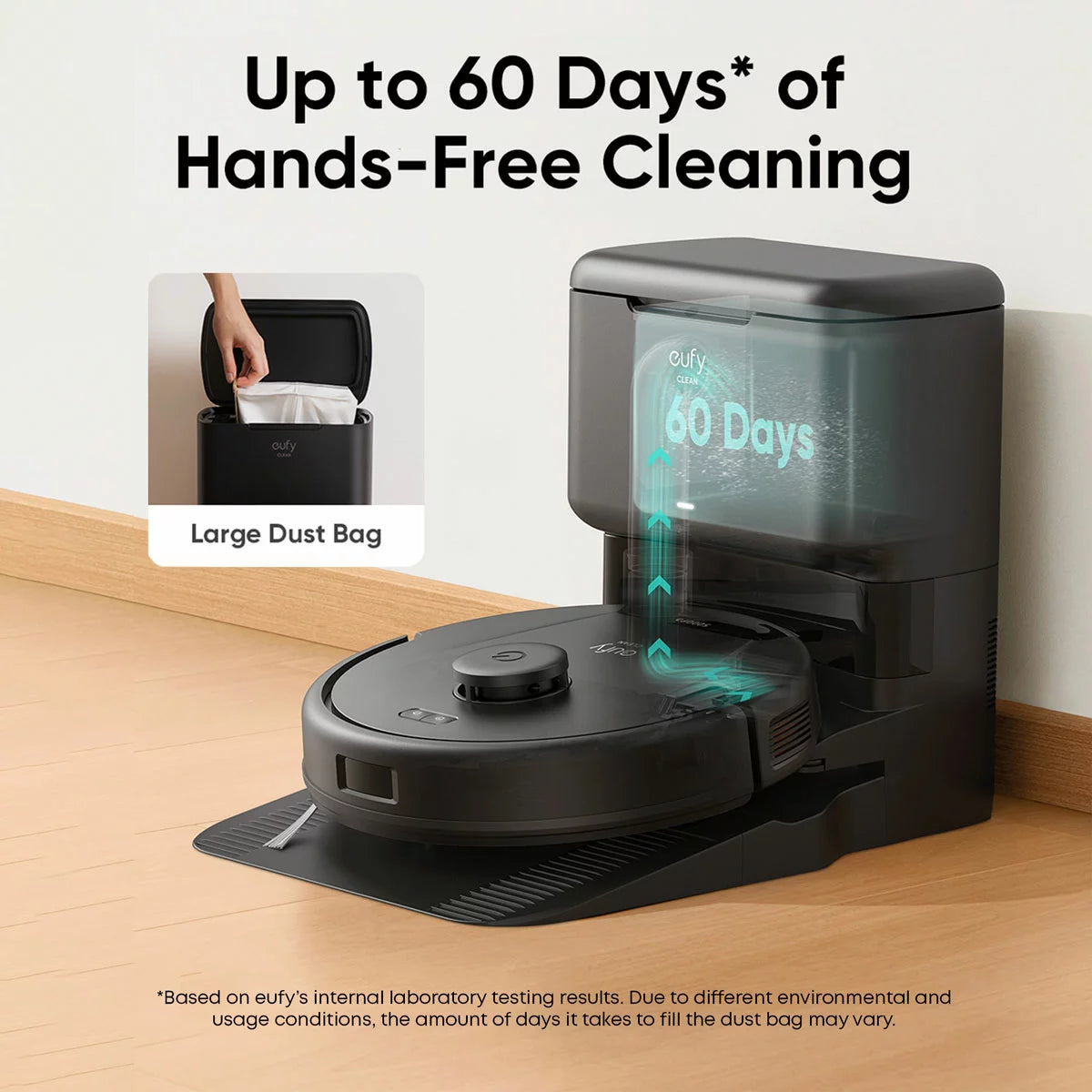 eufy L60 Hybrid Robot Vacuum with Self-Empty Station, Hair Detangling
