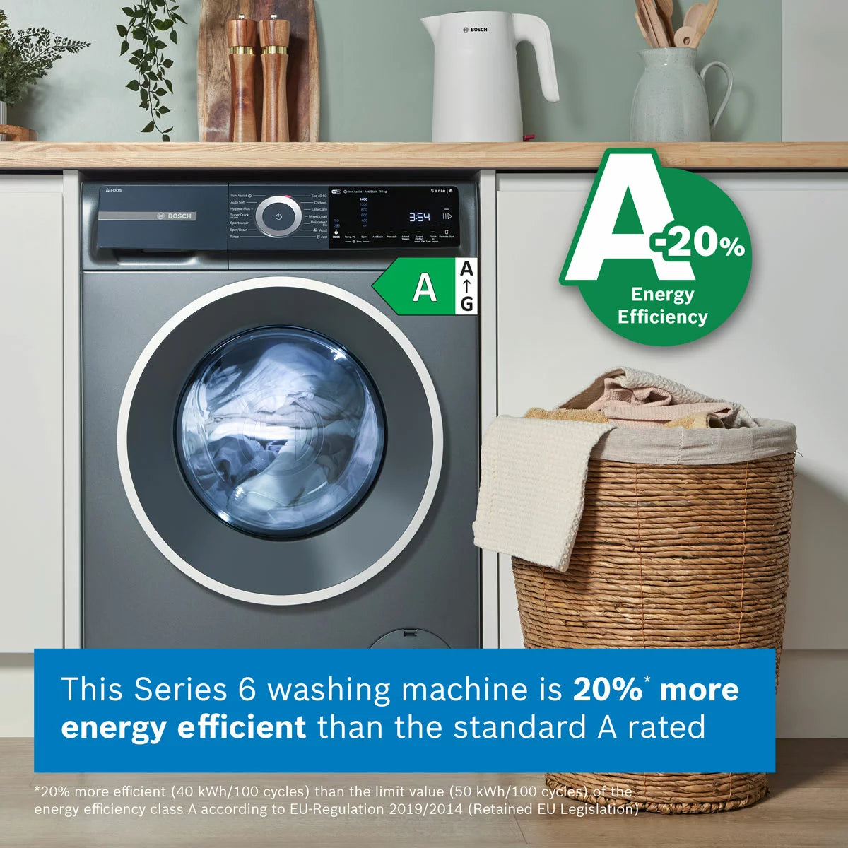 Bosch WGH254ARGB Series 6 Washing Machine, 10kg Capacity, A Rated in Graphite