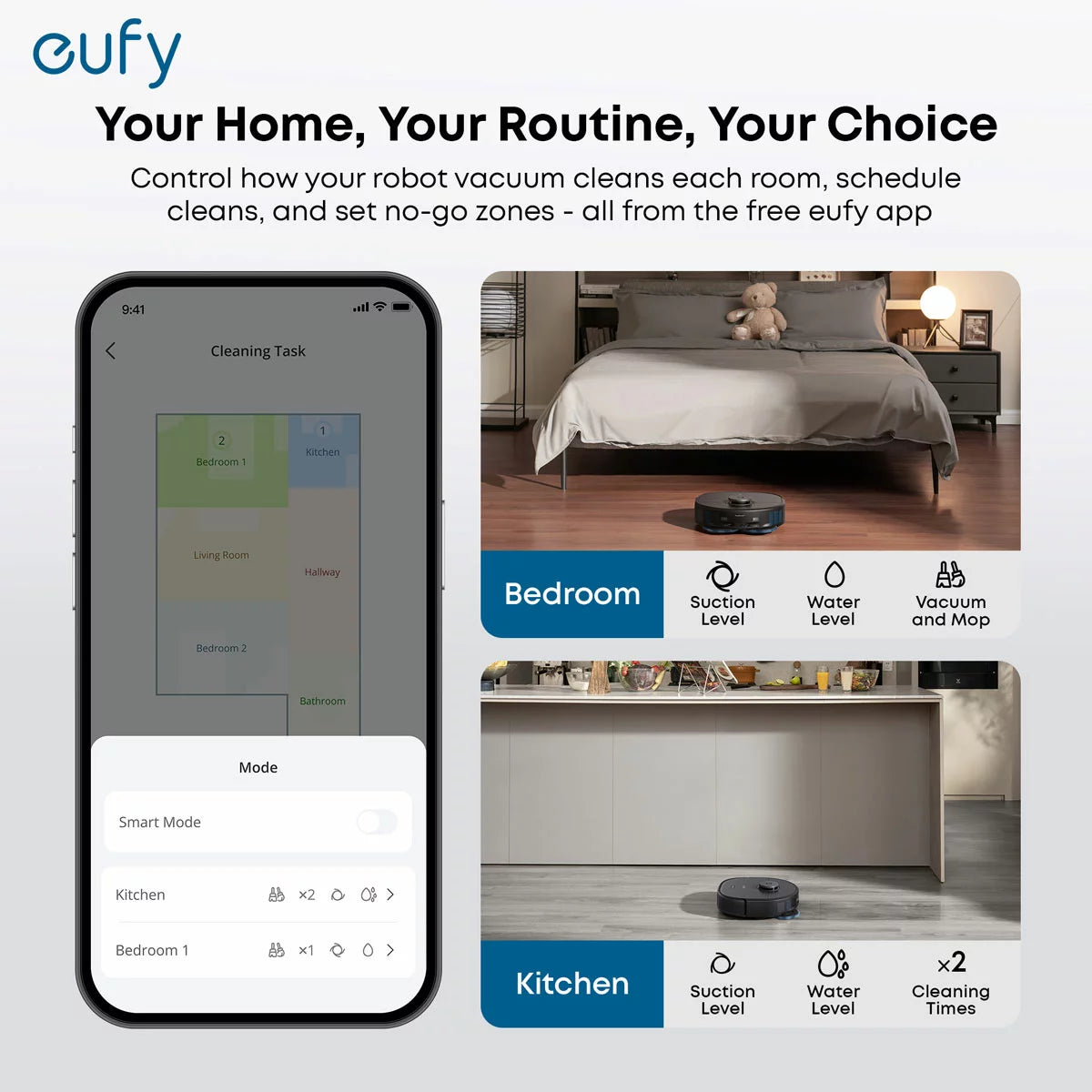 eufy L60 Hybrid Robot Vacuum with Powerful Suction, Mop, and iPath Laser Navigation