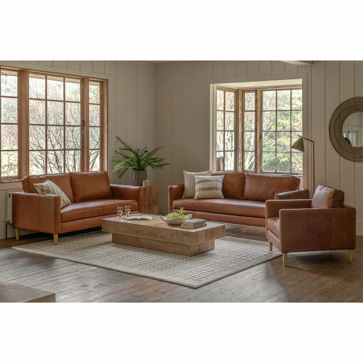 Gallery Osbourne Brown Leather Armchair