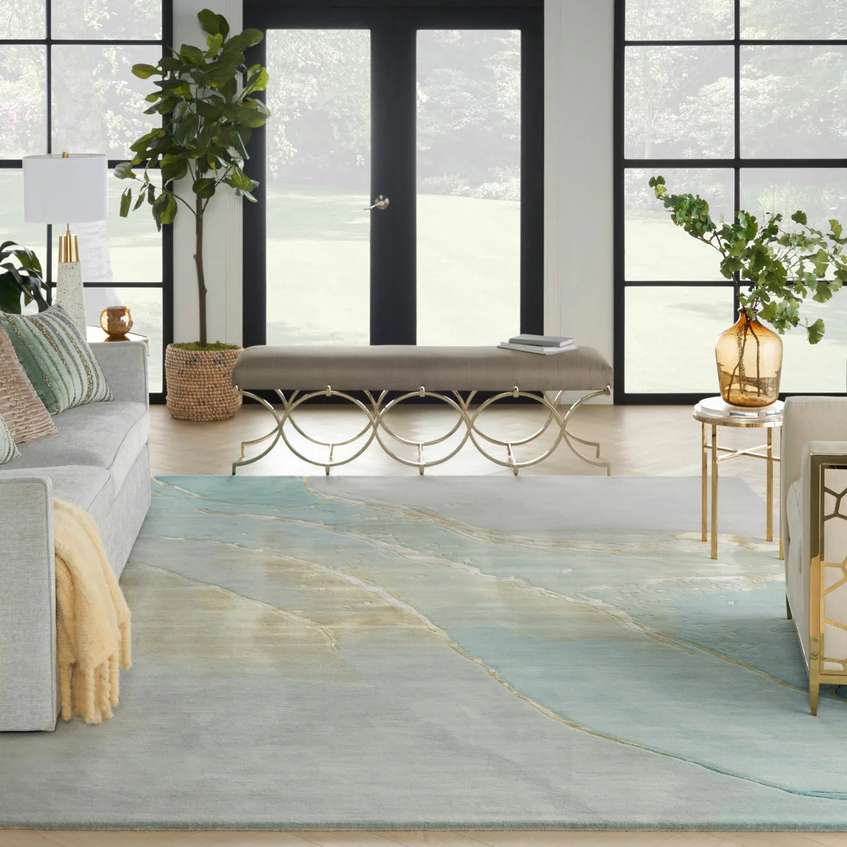 Prismatic Grey Seafoam Rug in 4 Sizes