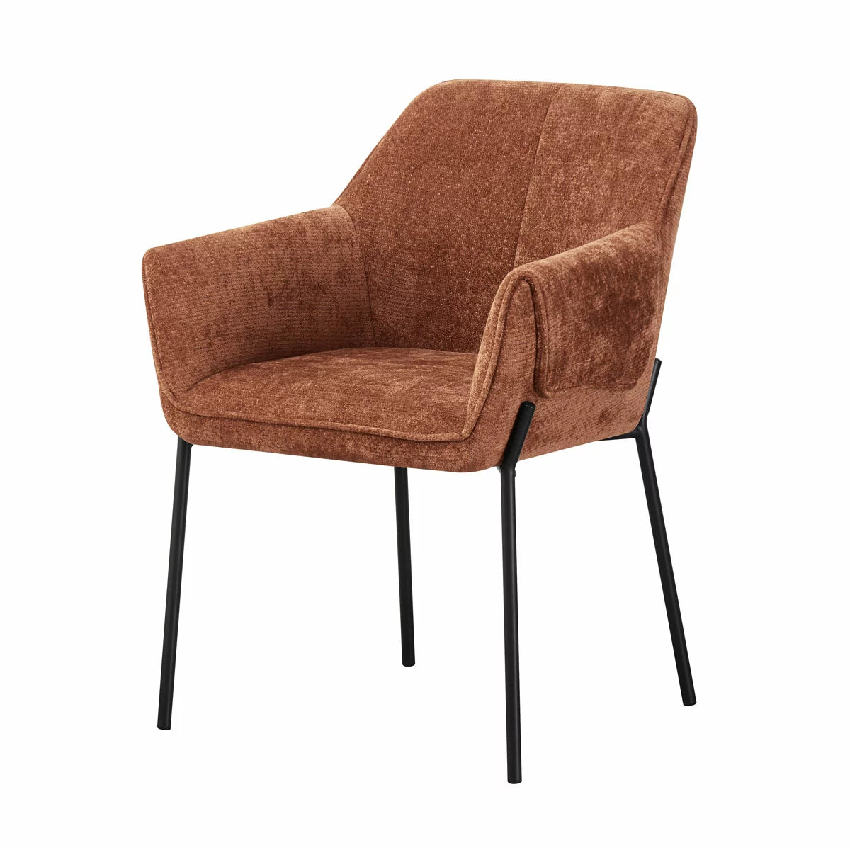 Manila Orange Fabric Dining Chair, 2 Pack