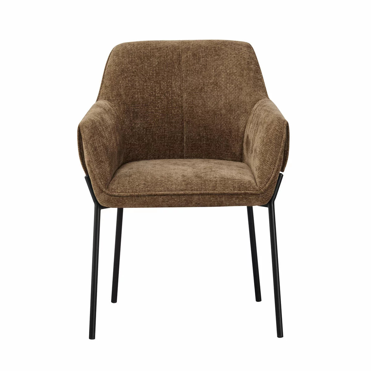 Manila Brown Fabric Dining Chair, 2 Pack