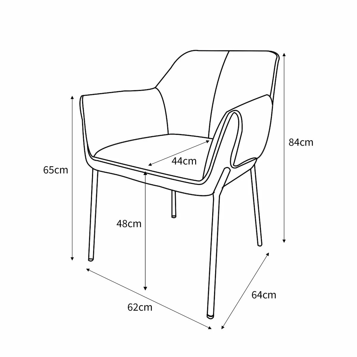 Manila Natural Fabric Dining Chair, 2 Pack
