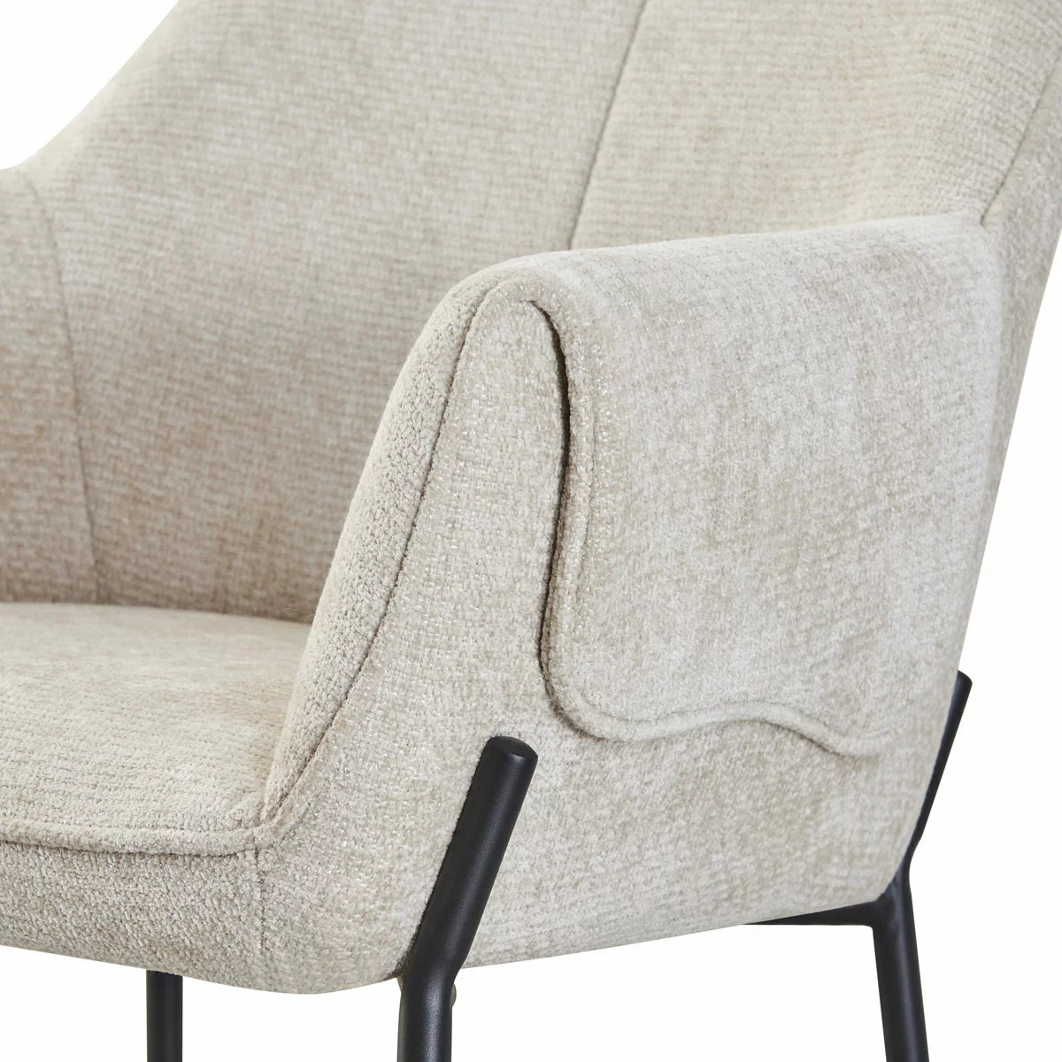 Manila Natural Fabric Dining Chair, 2 Pack