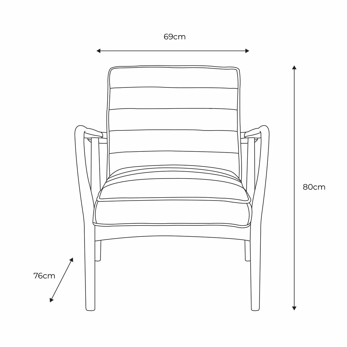 Gallery Datsun Sheepskin Fabric Armchair