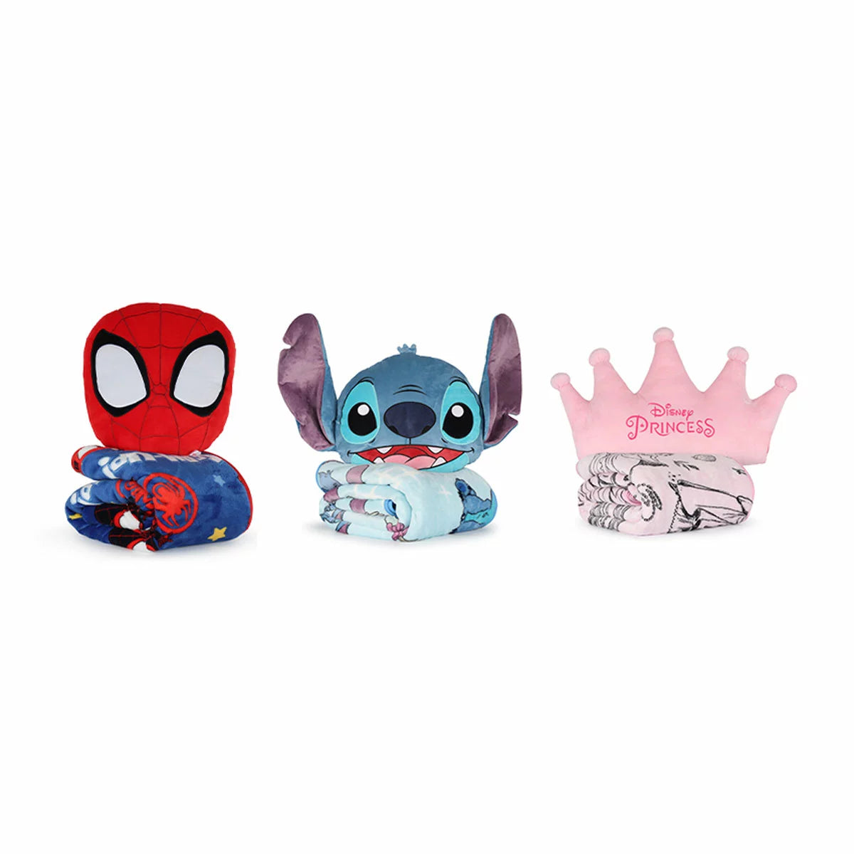 Disney Character Blanket & Nogginz Cushion Set, in 2 Designs