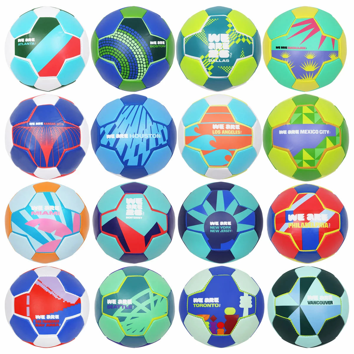 FIFA World Cup 2026 Host City Footballs (16 pc Set)