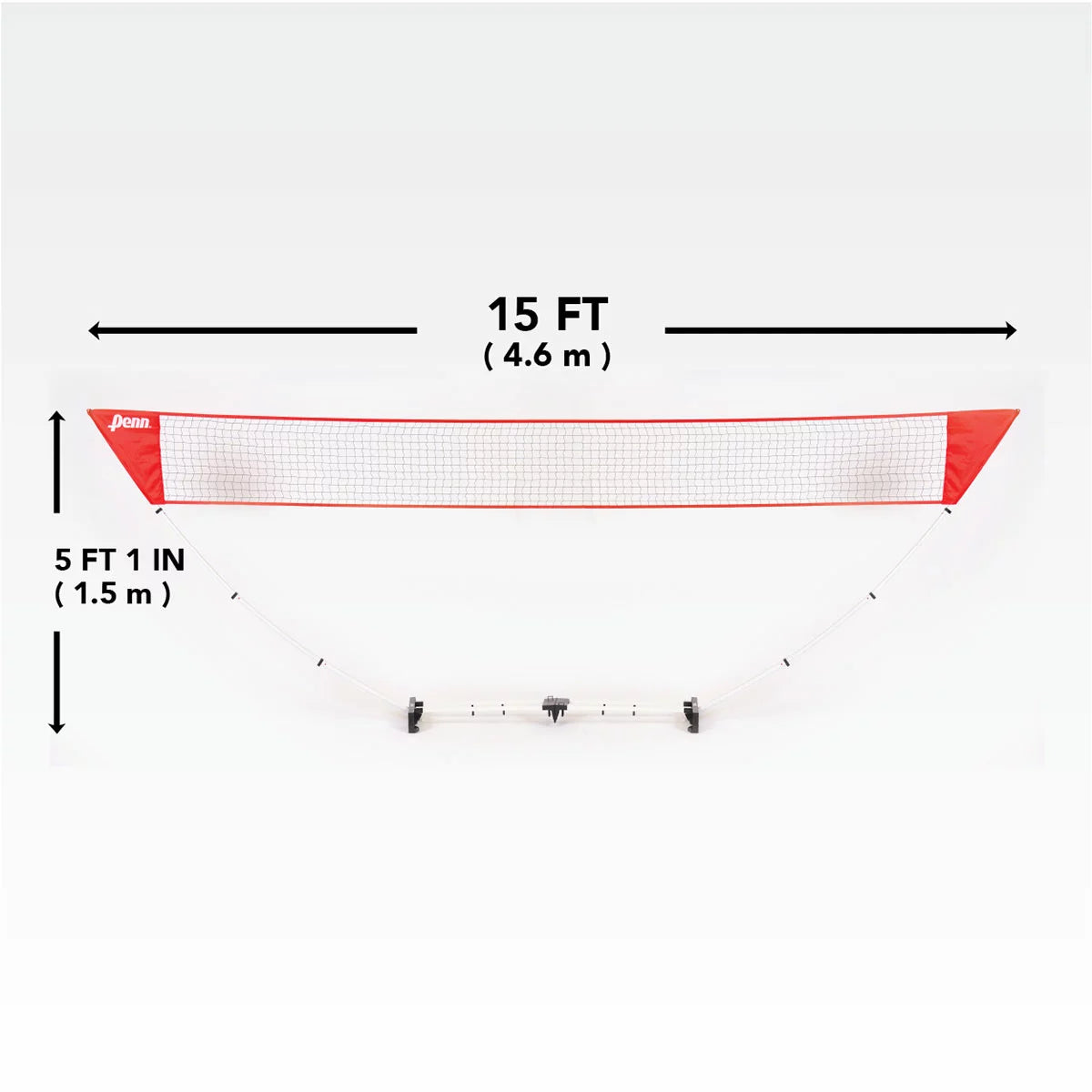 Penn Premium Easy Setup Badminton Set with 4 Rackets and 2 Shuttlecocks