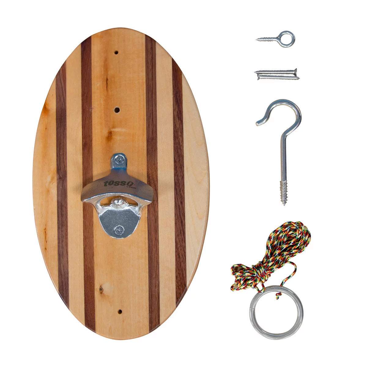 Vivere Hook and Ring Game with Bottle Opener & Magnetic Bottle Cap Catch (2