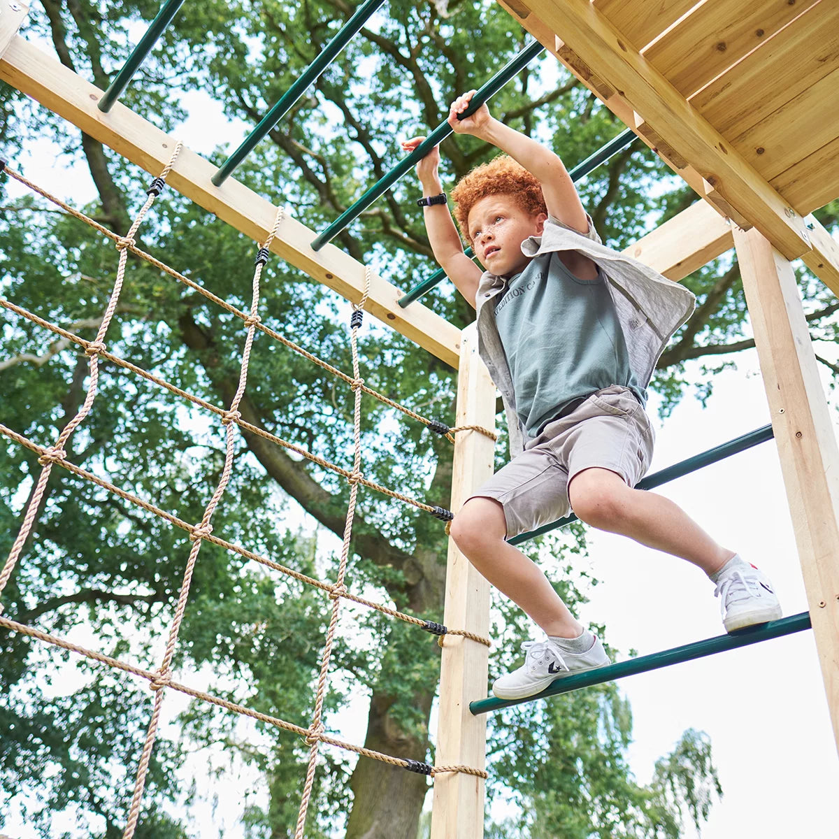 Plum Wooden Climbing Cube XL With Swing Arm (3+ Years)