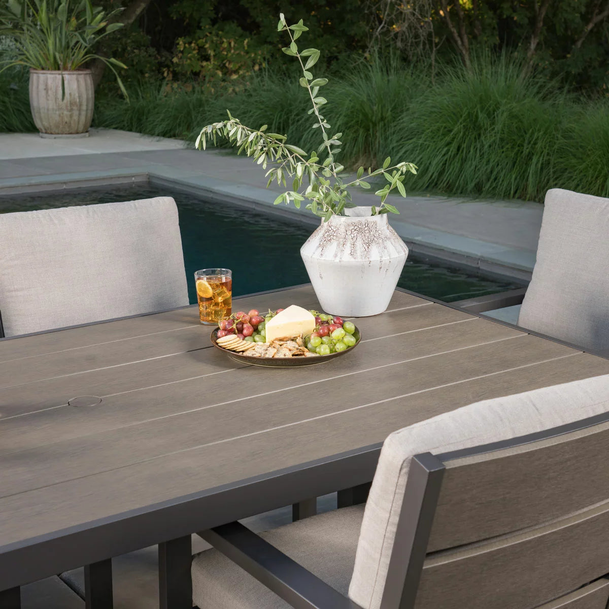 SunVilla Archer 7 Piece Cushioned Dining Set + Cover