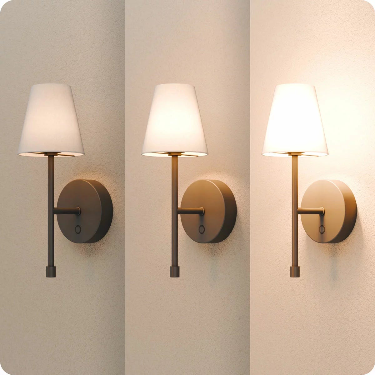 Globe Electric Wireless Rechargeable LED Integrated Wall Sconce, 2 Pack, view 2