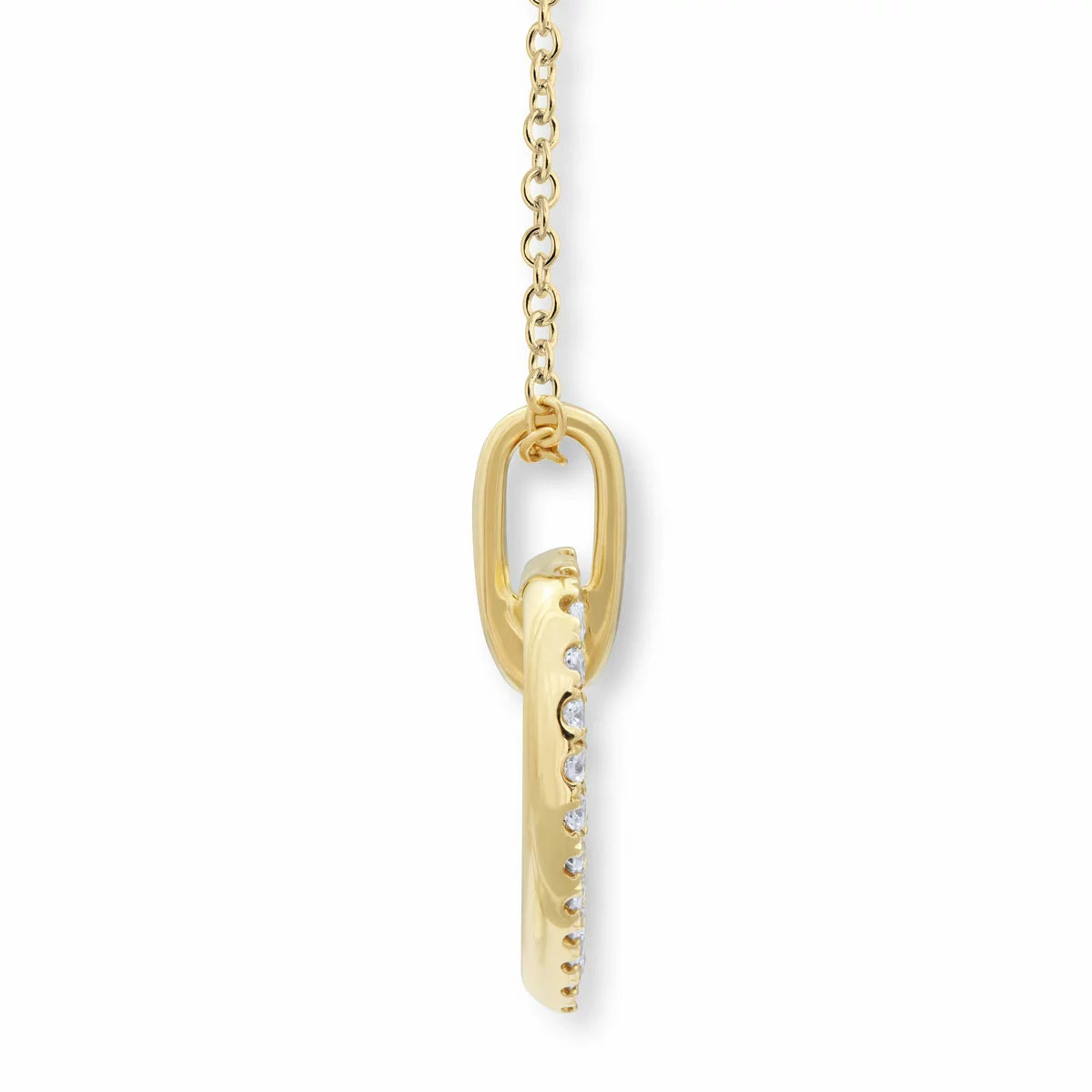 0.20ctw Round Brilliant Cut Diamond Heart Pendant, 14ct Yellow Gold