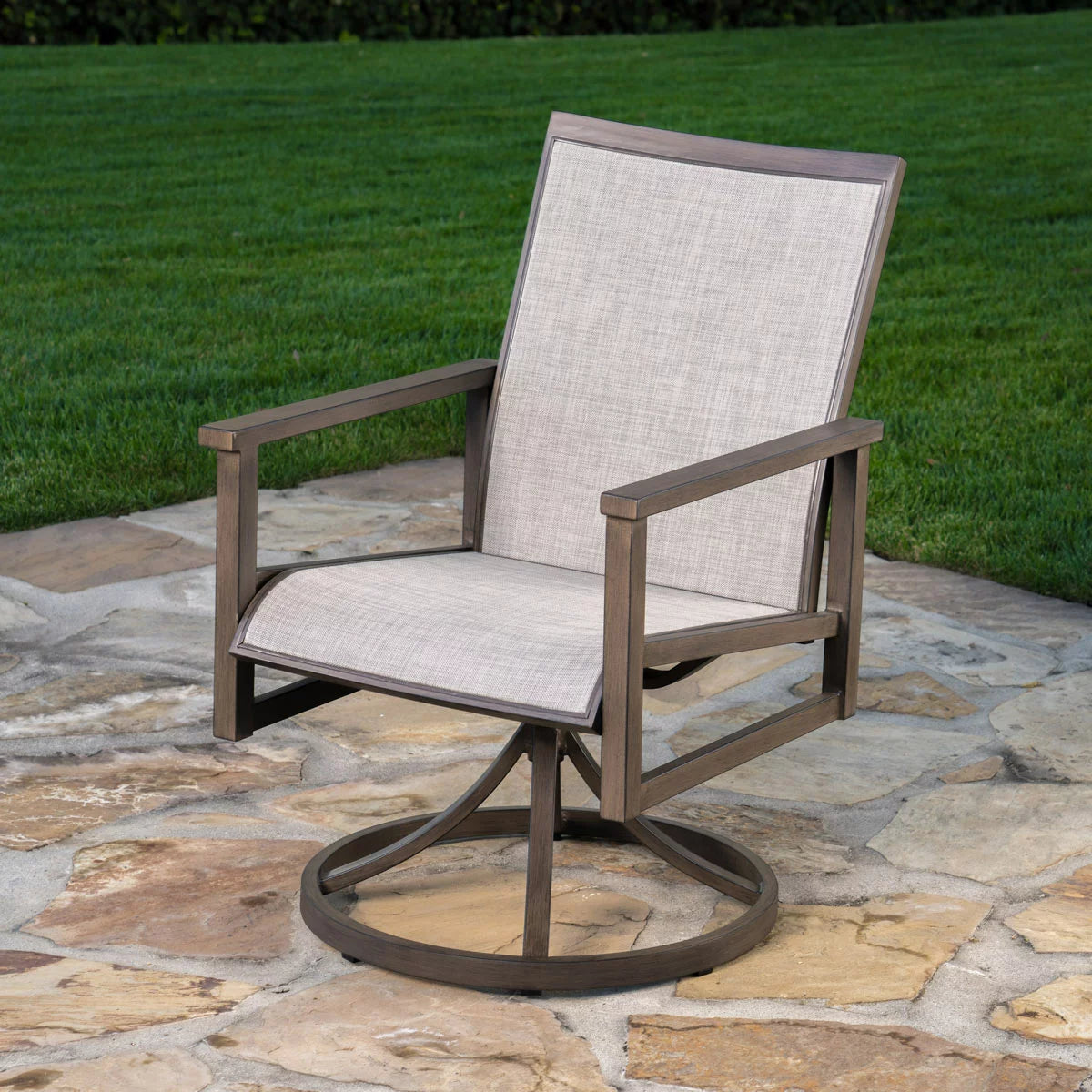 SunVilla Royce 9 Piece Sling Dining Set + Cover