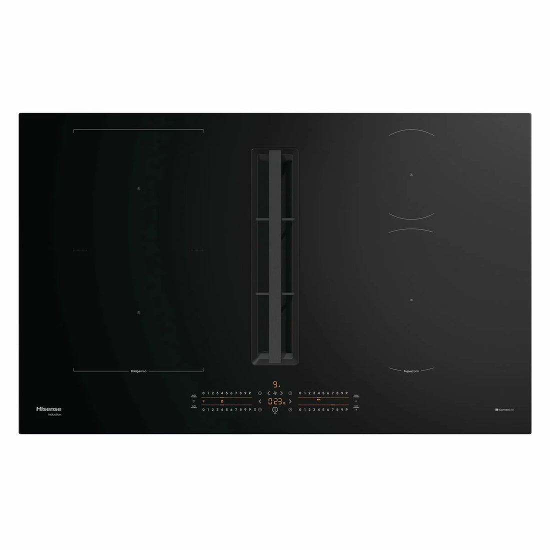 Hisense Hi6 HEH8432BSCWF 83cm Induction Hob with Bridge Zone in Black