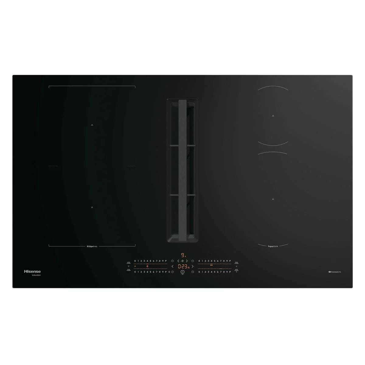 Hisense Hi6 HEH8432BSCWF 83cm Induction Hob with Bridge Zone in Black