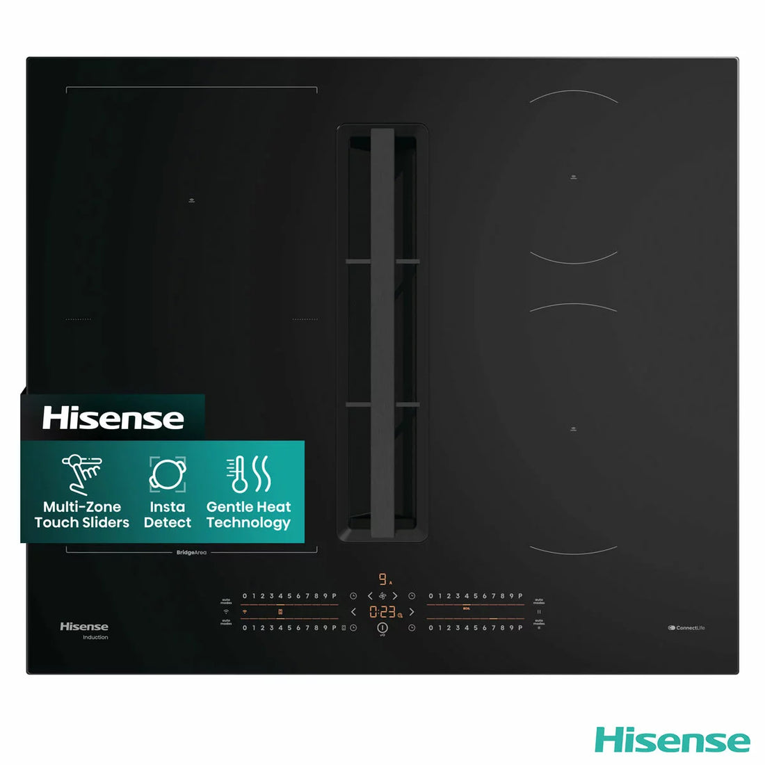 Hisense Hi6 HEH6432BSCWF 60cm Induction Hob in Black, For External