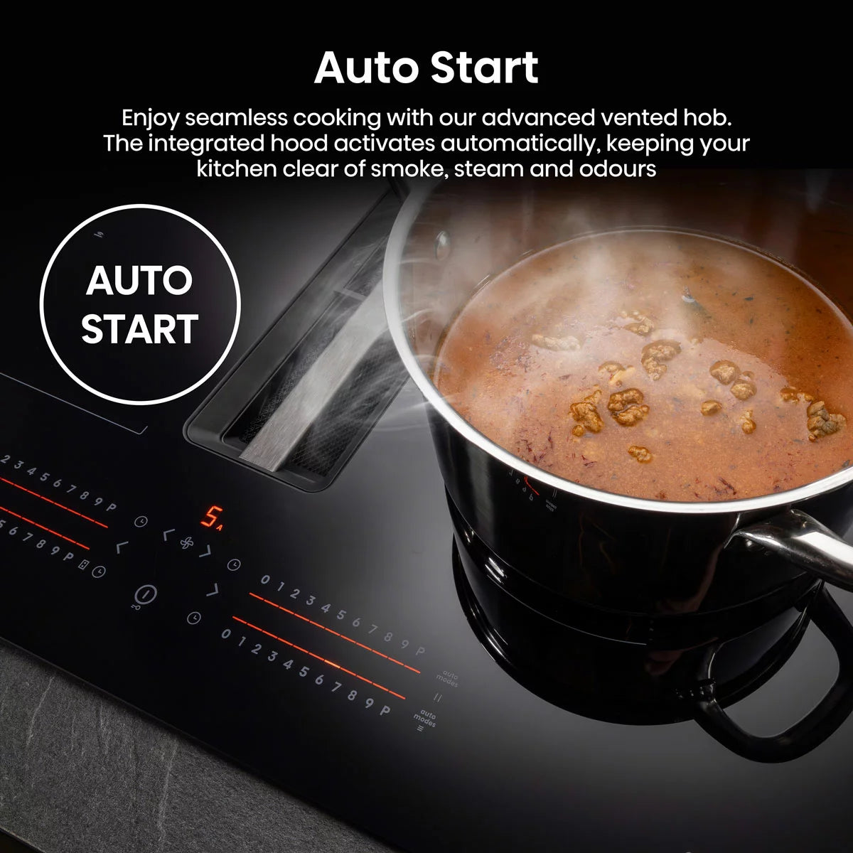 Hisense Hi6 HEH6432BSCWF 60cm Induction Hob in Black, For External