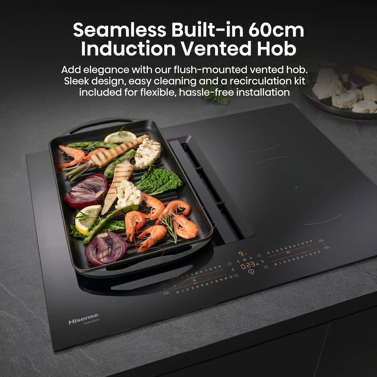 Hisense Hi6 HEH6432BSCWF 60cm Induction Hob in Black, For External