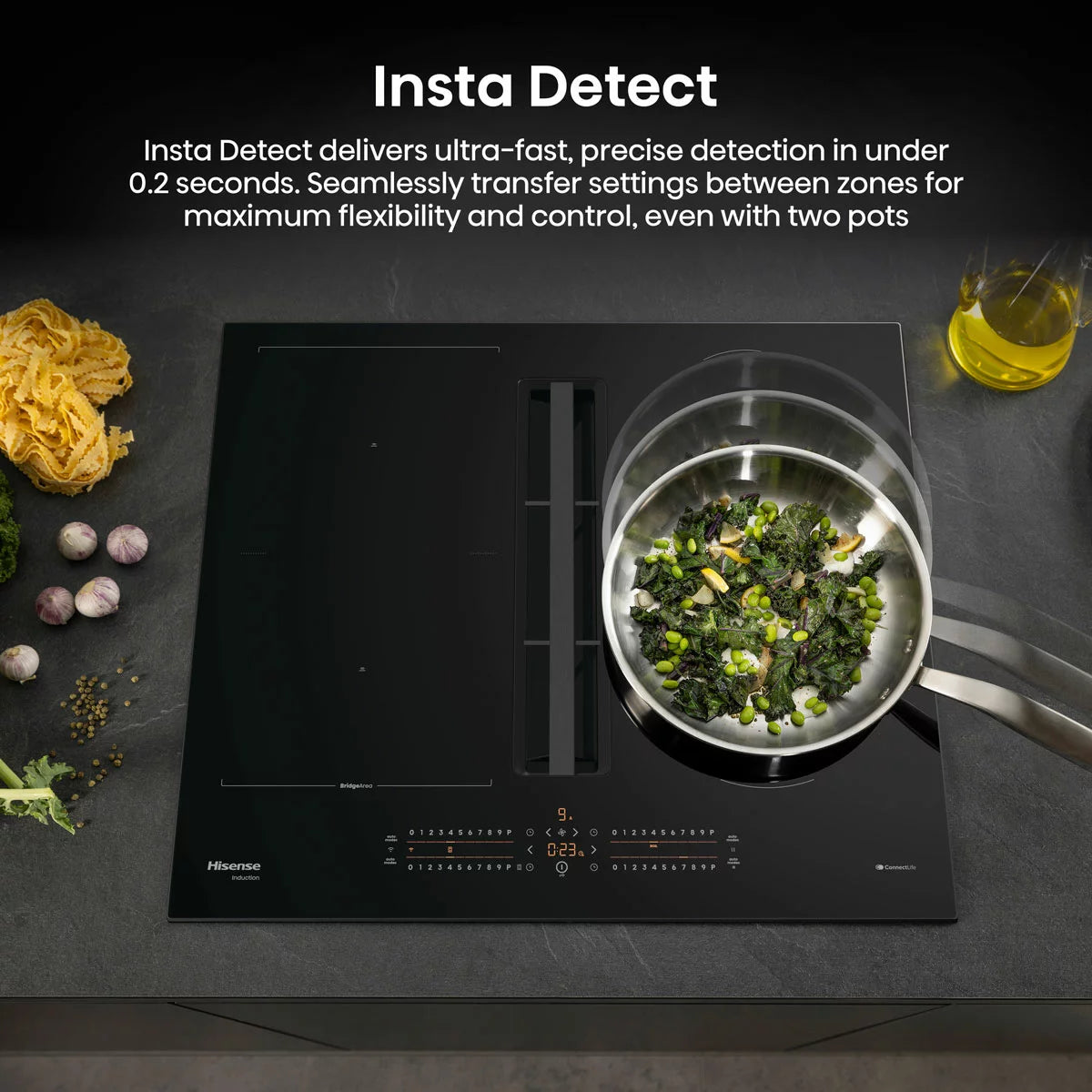 Hisense Hi6 HEH6432BSCWF 60cm Induction Hob in Black, For External