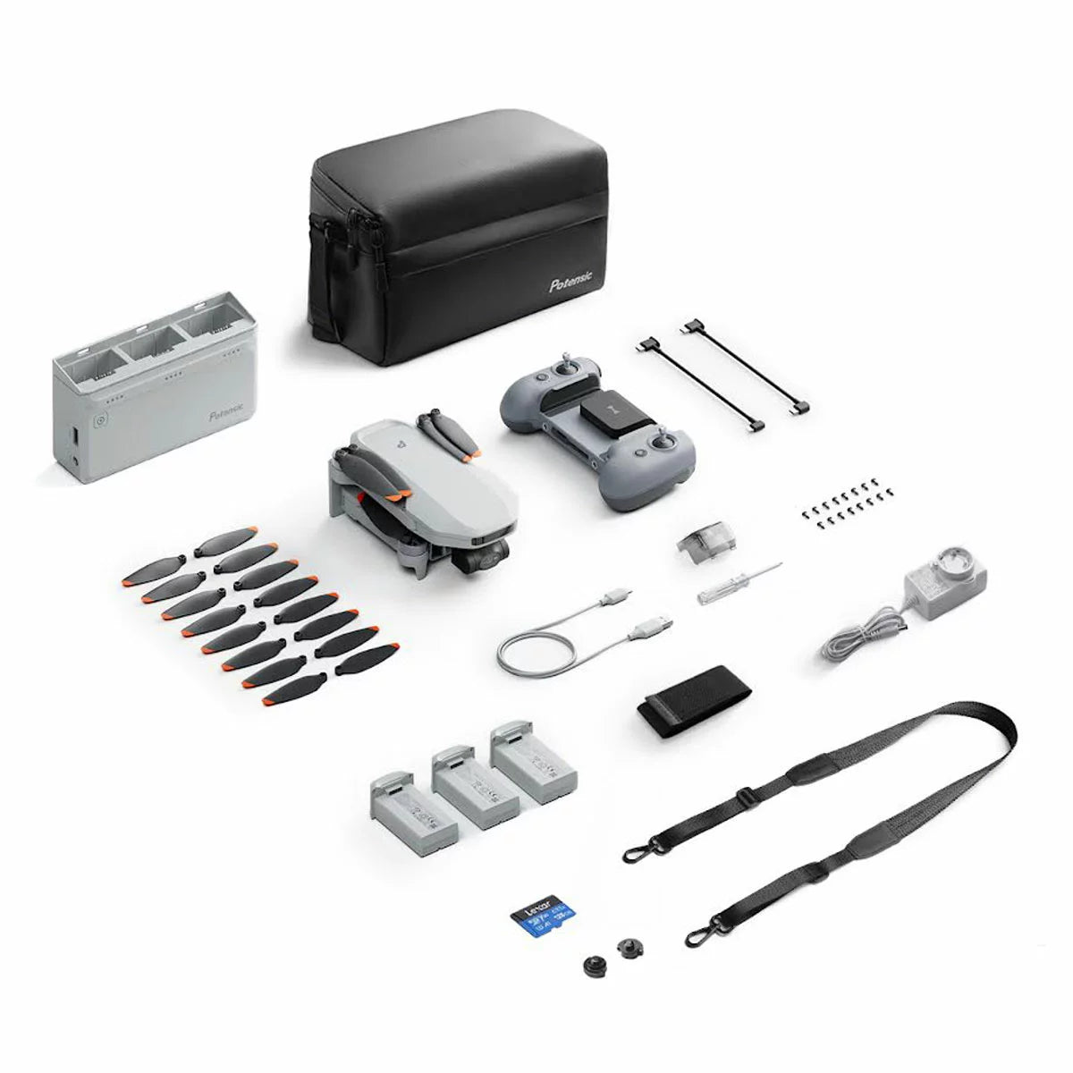 Potensic Atom 2 Drone with 8K Camera, AI Track, 10km Video Transmission - Fly More Bundle