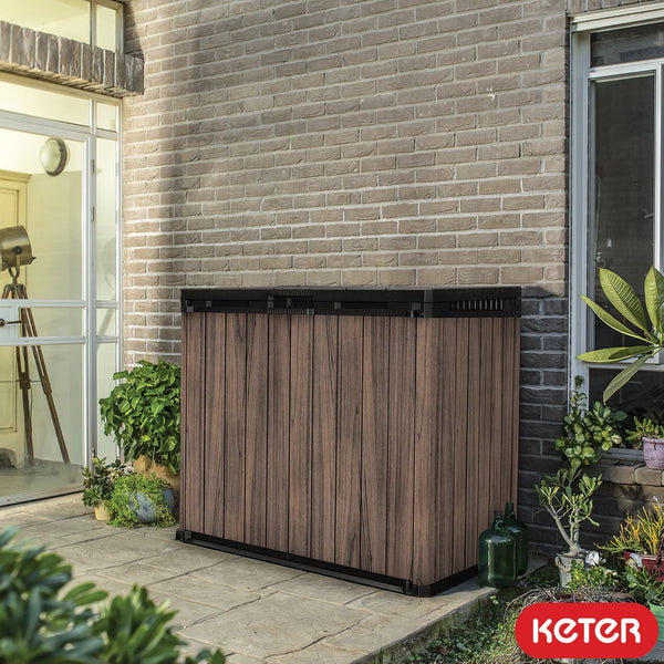 Keter Rosewood 4ft 7" x 2ft 8" (1.4 x 0.82m) 1, 150 Litre Horizontal Storage