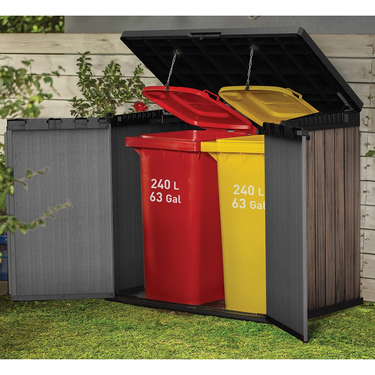 Keter Rosewood 4ft 7" x 2ft 8" (1.4 x 0.82m) 1, 150 Litre Horizontal Storage