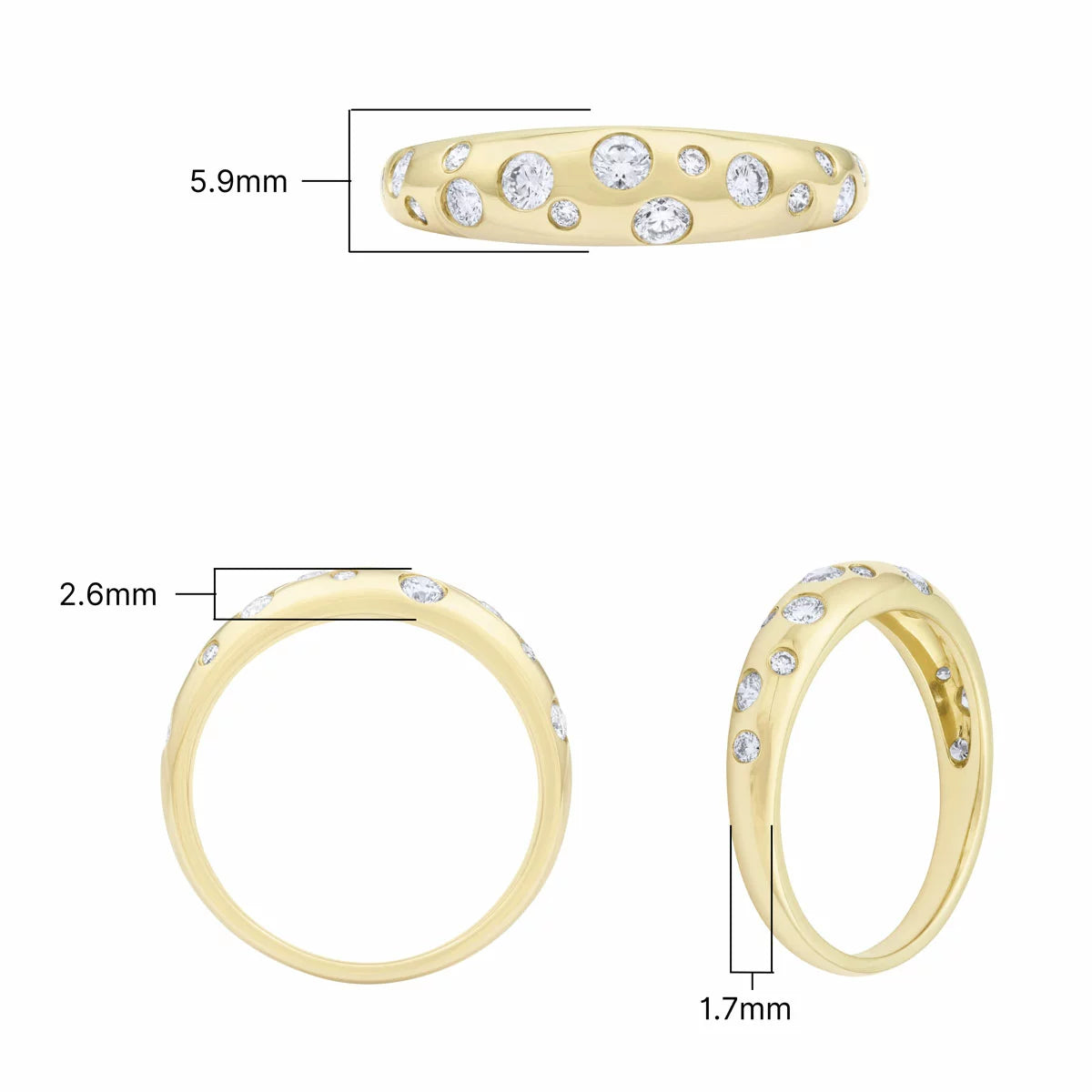 0.40ctw Round Brilliant Cut Diamond Ring, 14ct Yellow Gold
